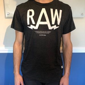 G star Raw Charcoal Cotton T-Shirt